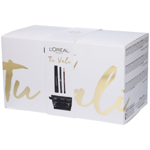 L'oréal paris self confidence box mascara+eyeliner+matita occhi+beauty piumino 577n