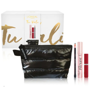 L'oréal paris self confidence box mascara lash paradise+rossetto matte resistance+matita occhi+beauty nero 577n
