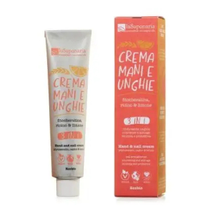 La saponaria - crema mani e unghie 3 in 1 fitocheratina ricino limo confezione 40 ml