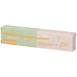 Cerca Offerte di la saponaria spazzolino bimbi in fibra vegetale colore albicocca 1 pz e acquista online
