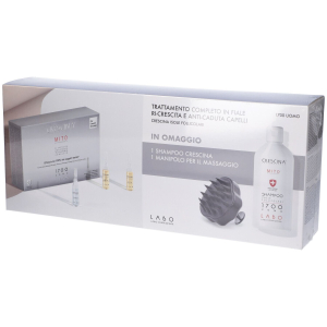 Labo transdermic trattamento completo ri-crescina uomo 1700 + omaggio shampoo e manipol massaggio 10+10 fiale – trattamento anti-caduta e ri-crescita