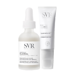 Laboratoires svr clairial set anti-macchie viso notte ampoule 30ml + peel 50ml