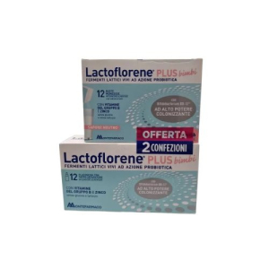 Lactoflorene plus bambini probiotici integratore 12 flaconcini + 12 bustine - lactoflorene