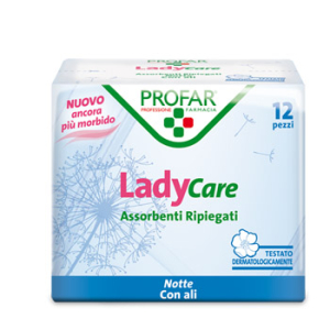 ladycare assorbenti notte ali 12 pezzi profar bugiardino cod: 902731405 