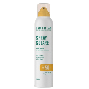 Lamuselab - Spray Solare Corpo SPF50+ per Pelle a Tendenza Acneica Confezione 200 ml