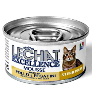 Cerca Offerte di lechat gatto excellence mousse sterilised pollo fegatini 85gr (lattina) e acquista online