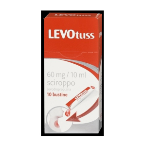 levotuss tosse 60 mg-10 ml sciroppo monodose bugiardino cod: 026752079 