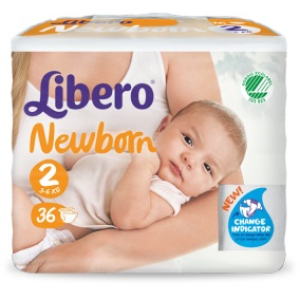 libero newborn pannolino 2 36 pezzi bugiardino cod: 925516003 