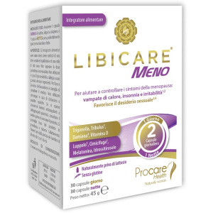 Cerca Offerte di libicare meno integratore per contrastare i sintomi della menopausa e favorire il desiderio sessuale 60 capsule e acquista online