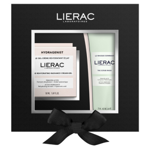 Lierac cofanetto natale 2024 hydragenist gel crema viso 50 ml + maschera esfoliante 75 ml - idea regalo idratante