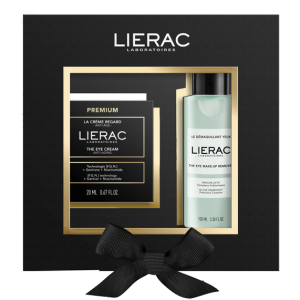 Lierac cofanetto natale 2024 premium crema occhi 20 ml + struccante occhi 100 ml - idea regalo sguardo ringiovanito