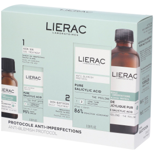 Lierac protocole peeling anti imperfezioni acido salicilico puro 100ml + stop brufoli 15 ml