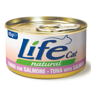 Cerca Offerte di life pet care cibo umido tonno e salmone per gatti adulti 85g e acquista online