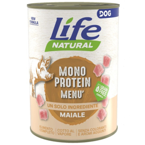 Cerca Offerte di lifepetcare life cane natural monoproteico maiale 400gr (lattina) e acquista online