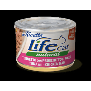 Cerca Offerte di lifepetcare life gatto natural le ricette tonnetto prosciutto 150gr (lattina) e acquista online