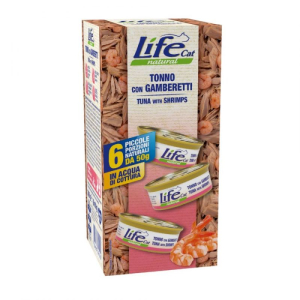 Cerca Offerte di lifepetcare life gatto natural tonno gamberetti 6x50gr (lattina) multipack e acquista online