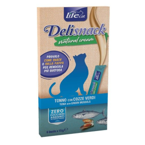 Cerca Offerte di lifepetcare life gatto snack delisnack tonno cozze 6pz 15gr e acquista online