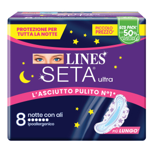 lines seta ultra notte 8pz bugiardino cod: 985649262 