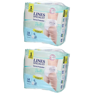 Cerca Offerte di lines specialist derma protection pants l plus set da 2 2x14 pz pannol e acquista online