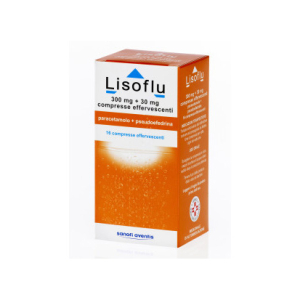 lisoflu 16 compresse effervescenti 300 mg + bugiardino cod: 036307027 