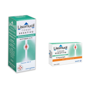 lisomucil tosse sedativo 24 pastiglie 10 mg bugiardino cod: 019396050 