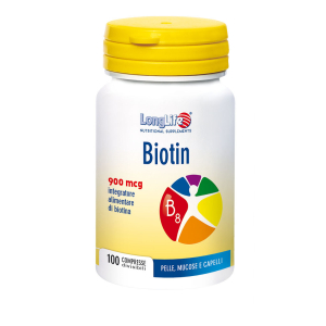 longlife biotin 900mcg 100 compresse bugiardino cod: 938841879 