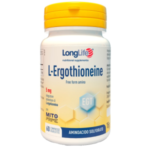 Longlife l-ergothioneine integratore antiossidante per sistema immunitario e pelle 60 compresse
