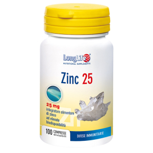 longlife zinc 25mg 100 compresse bugiardino cod: 933784783 