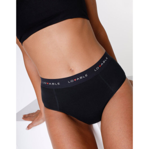 Lovable period panties slip vita alta flusso abbondante nero medium
