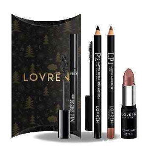 Lovrén kit natale mascara m1 matita occhi p2 matita labbra lp1 rossetto creamy r1 make up completo