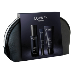 Lovren travel kit men 1 lovren men 4 in 1 50 ml + 1 gel viso hydra-tone effect 30 ml + 1 contorno occhi hydra-tone effect 15 ml