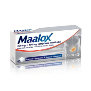 maalox*40cpr mast 400mg+400mg bugiardino cod: 044038053 