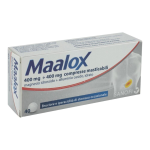 maalox*40cpr mast 400mg+400mg bugiardino cod: 038857049 