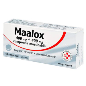 maalox 40 compresse masticabili 400 mg + 400 bugiardino cod: 020702054 