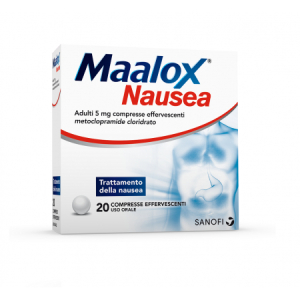 maalox nausea 20 compresse effervescenti 5 mg bugiardino cod: 033013018 
