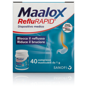 maalox reflurapid 40 compresse masticabili bugiardino cod: 935131211 