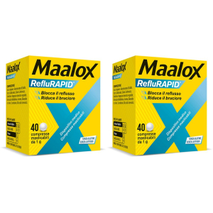 Cerca Offerte di maalox reflurapid blocca il reflusso, riduce bruciore, 40 cpr set d e acquista online