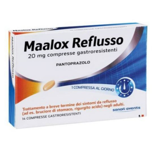 maalox reflusso 14 compresse 20 mg bugiardino cod: 041056021 