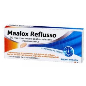 maalox reflusso 7 compresse 20 mg bugiardino cod: 041056019 
