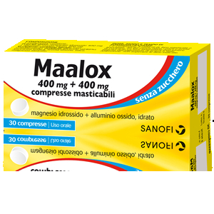 maalox senza zucchero 30 compresse bugiardino cod: 020702229 