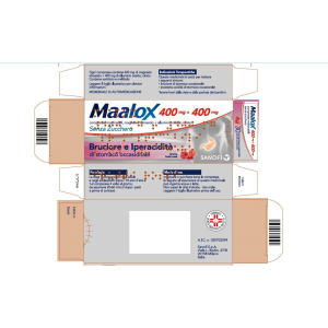maalox senza zucchero 400 mg + 400 mg - 30 bugiardino cod: 020702294 