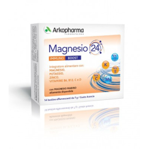 magnesio 24 immunoboost 14 bustine bugiardino cod: 927492912 