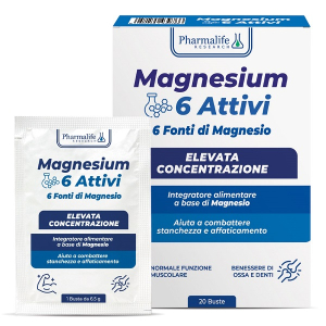 Cerca Offerte di magnesium 6 attivi integratore per energia funzione muscolare e riduzione della stanchezza 20 buste e acquista online