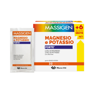 massigen magnesio potassio forte 24 buste da bugiardino cod: 936900378 