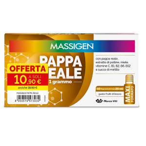 Massigen pappa reale 10 flaconcini da 25 ml 10,90 e