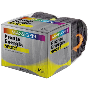 Massigen - pronta energia sport integratore alimentare antistress confezione 12 bustine + telo microfibra
