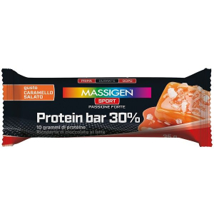Massigen sport protein barretta 30% caramello salato 50 g scad. 09/2025