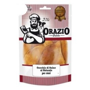 Masticabili Orazio Butcher Cane Snack Orecchio Suino Naturale 3 Pezzi