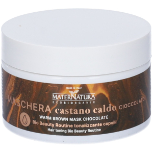 Maternatura - maschera tonalizzante caldo cioccolato per capelli castani confezione 200 ml