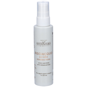 Maternatura - risciacquo acido al geranio rosa per capelli luminosi confezione 150 ml